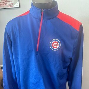 MLB Authentic Mens XXL Chicago Cubs Half ZIP Pullover